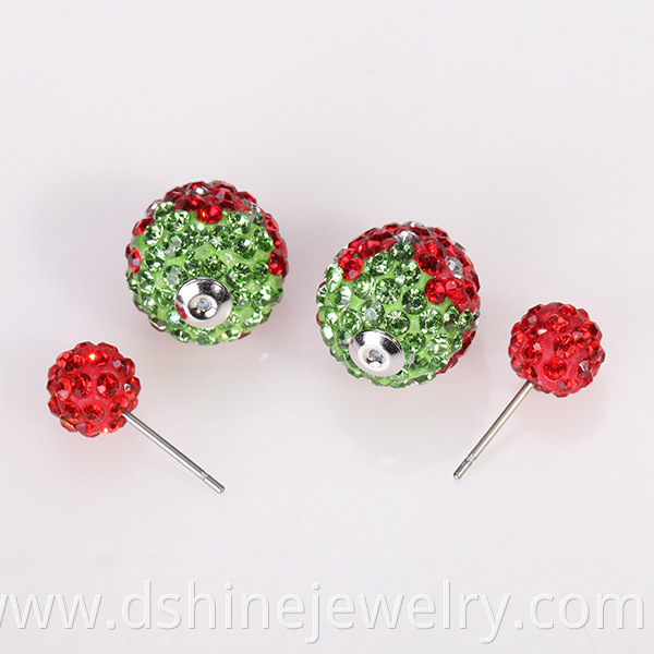 Double Size Shamballa Anti Allergy Earring